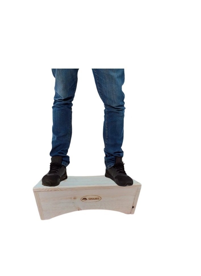 Bathroom Footstool -hand made - A strong, natural wood toilet seat that can withstand up to 200 kilograms and is non-slip from Shams. It prevents constipation, a toilet footstool to improve bowel movements.