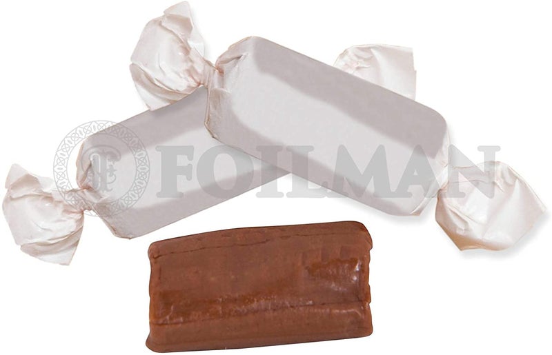 Foilman Twisting Wax Paper (500 Pack) â€“ Best for Wrapping Homemade Candies, Taffy, Chocolate - Fold Easily & Holds the Twist Shape - Biodegradable (Opaque, 4.5â€ X 5.5â€) - Image 1