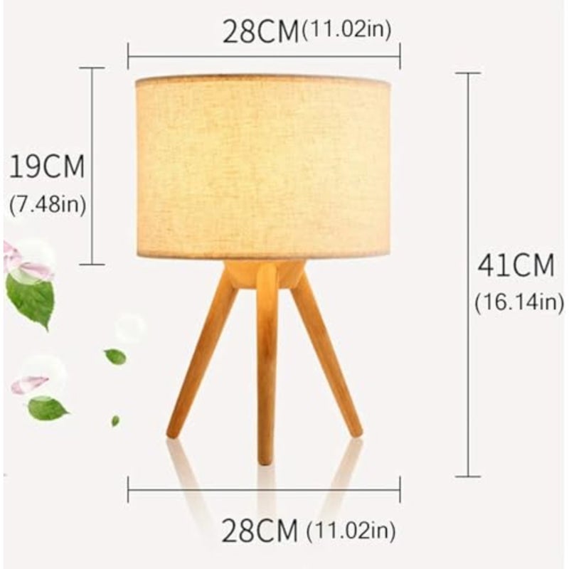 Lamp Bedside 12W 3 Color Desk Lamp Japanese Personality Eye Protection Table Lamp Creative Wood Simple Nordic Art Warm Bedroom Table Lamps - Image 2