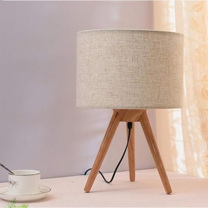 Lamp Bedside 12W 3 Color Desk Lamp Japanese Personality Eye Protection Table Lamp Creative Wood Simple Nordic Art Warm Bedroom Table Lamps - Image 5