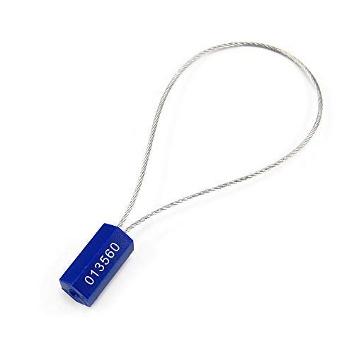 EASY Steel Security Cable Seals Numbered Tamper Proof Security Tags Anti-Theft Pull-Tite Container Trailer Pad-Lock Ties Straps (Blue, Pack of 100pcs) - Image 5