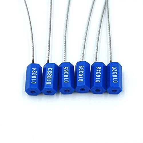 EASY Steel Security Cable Seals Numbered Tamper Proof Security Tags Anti-Theft Pull-Tite Container Trailer Pad-Lock Ties Straps (Blue, Pack of 100pcs) - Image 3