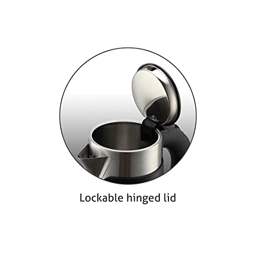 Glen Electric Kettle 800ml, Plastic Clad Stainless Steel, Cordless, 360° Rotation Base, Auto Shutoff, 800W, Kettle for Hot Water & Tea - Black (9004) - Image 3
