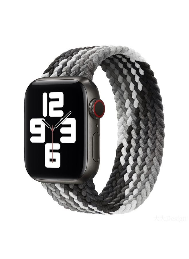 Generic - Replacement Strap Nylon Single-turn Braided Watch Band For Apple Watch Ultra 49mm&Watch Ultra 2 49mm / Series 9&8&7 45mm / SE 3&SE 2&6&SE&5&4 44mm / 3&2&1 42mm, Length:145mm Black Chocolate - Image 1