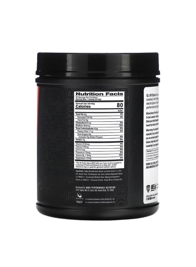 Bare Performance Nutrition G.1.M Sport Salted Watermelon 1 lb 5.98 oz 623 g - Image 2