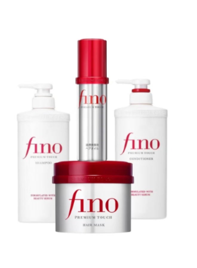 فينو مجموعة العناية بالشعر فينو بريميوم تاتش الفاخرة - شامبو، بلسم، ماسك، وزيت - لإصلاح الشعر الجاف والتالف - Image 1