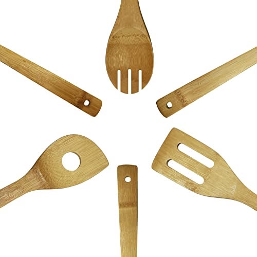 Oceanstar Bamboo Cooking Utensil Set, 6-Piece - Image 4