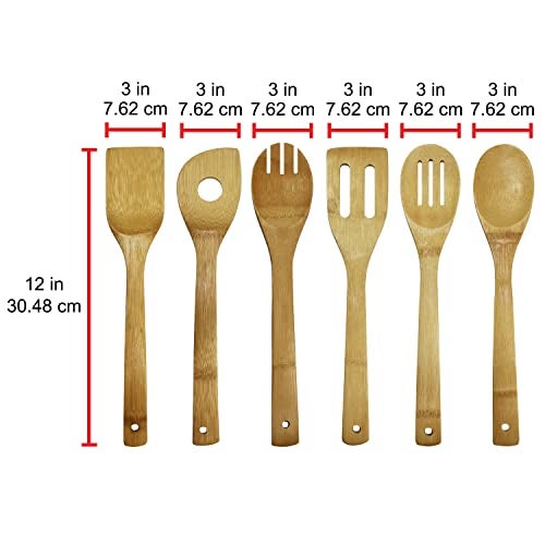 Oceanstar Bamboo Cooking Utensil Set, 6-Piece - Image 5