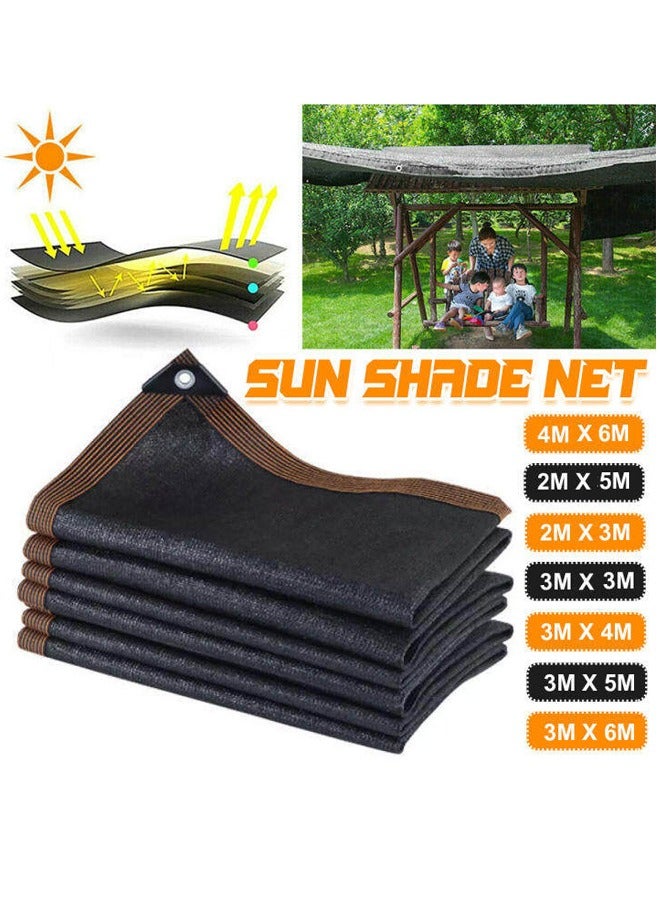 Generic Black Shade Cloth Durable Mesh Tarp Resistant Garden Sun Shade Sunblock Mesh Tarp with Grommets Sunblock Shade Cloth For Greenhouse, Sun Canopies For Patio,Sunscreen Awning Canopy Block Sunshade Cover for Outdoor Patio Garden Backyard  - Image 1