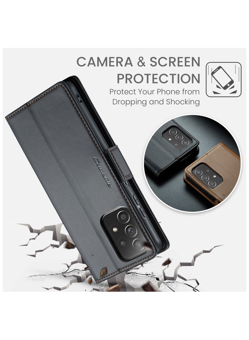 Samsung Galaxy A52 5G\/A52s 5G RFID Blocking Wallet Case with Card Holder and Magnetic Kickstand (black) - Image 5