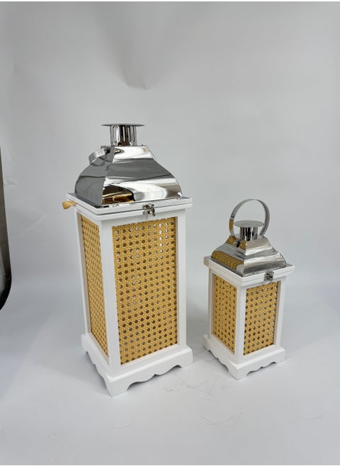 Ramadan Lanterns Set 2 Pieces White
