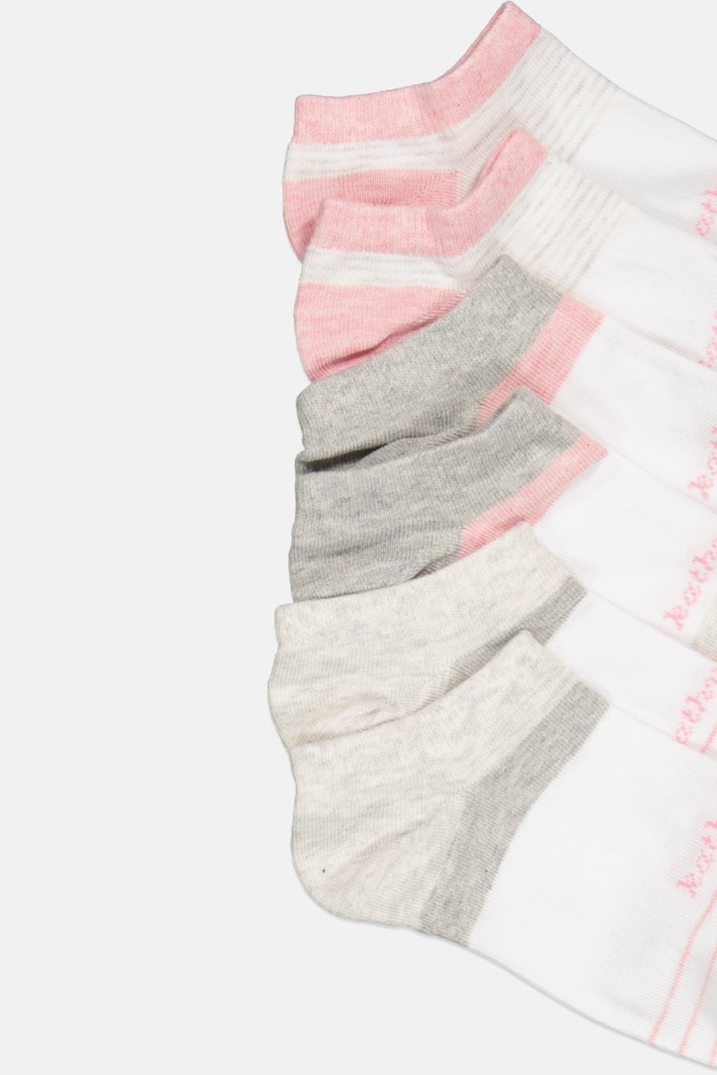 Kathy Ireland Women 3 Pairs Stripe print Ankle Socks, Multicolor - Image 3