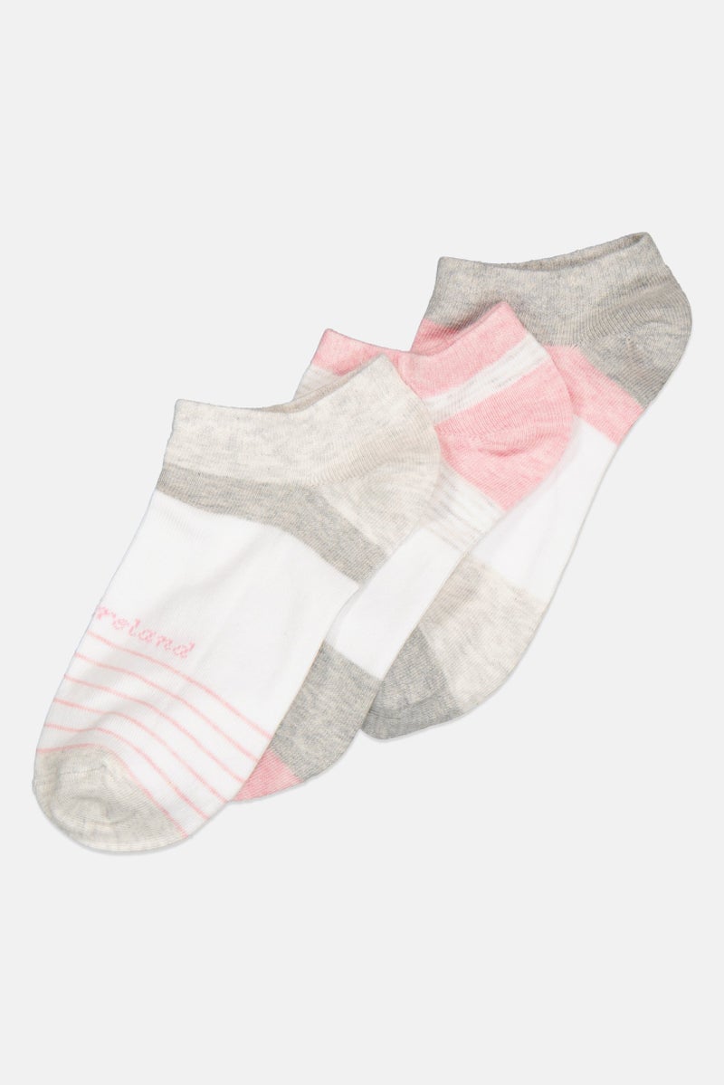 Kathy Ireland Women 3 Pairs Stripe print Ankle Socks, Multicolor - Image 1