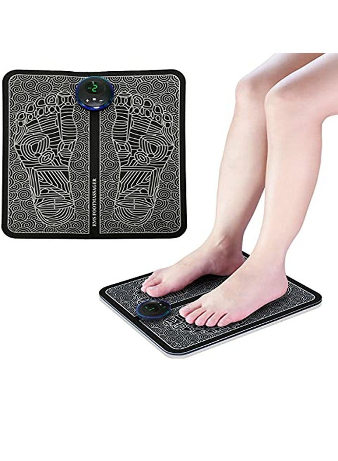 general EMS Foot Massager USB Rechargeable Electric Foot Stimulator Massager 6 Modes 9 Intensity Improves Circulation Relax Stiffness Muscles Relieve Feet and Legs Pain - Image 1