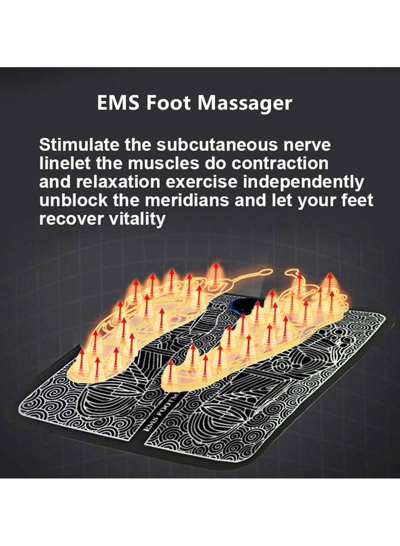 general EMS Foot Massager USB Rechargeable Electric Foot Stimulator Massager 6 Modes 9 Intensity Improves Circulation Relax Stiffness Muscles Relieve Feet and Legs Pain - Image 2