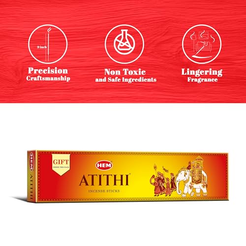 Hem Atithi Incense Sticks | Handcrafted Agarbatti with 100% Natural Fragrance for Meditation, Relaxation & Aromatherapy | Eco-Friendly Packaging | Approx. 60 Sticks | Long-Lasting Aroma | 90g Pack - Image 5