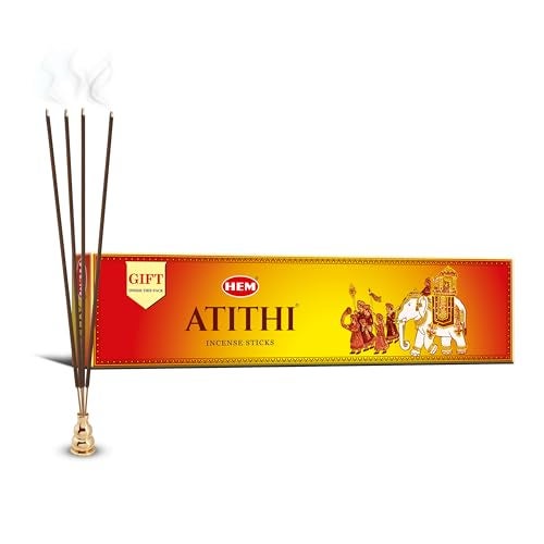 Hem Atithi Incense Sticks | Handcrafted Agarbatti with 100% Natural Fragrance for Meditation, Relaxation & Aromatherapy | Eco-Friendly Packaging | Approx. 60 Sticks | Long-Lasting Aroma | 90g Pack - Image 1