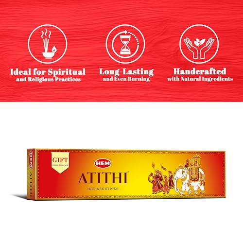 Hem Atithi Incense Sticks | Handcrafted Agarbatti with 100% Natural Fragrance for Meditation, Relaxation & Aromatherapy | Eco-Friendly Packaging | Approx. 60 Sticks | Long-Lasting Aroma | 90g Pack - Image 4