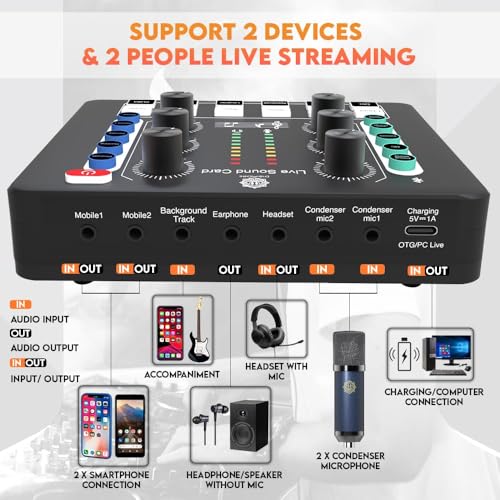 DIGIMORE Dual Condenser Microphone Kit for Singing with D-220 Sound Card | Studio Recording Equipments Full Set, Voice Recorder Mic, Karaoke, Gaming, Podcast & Lecture (D-442) - Image 5