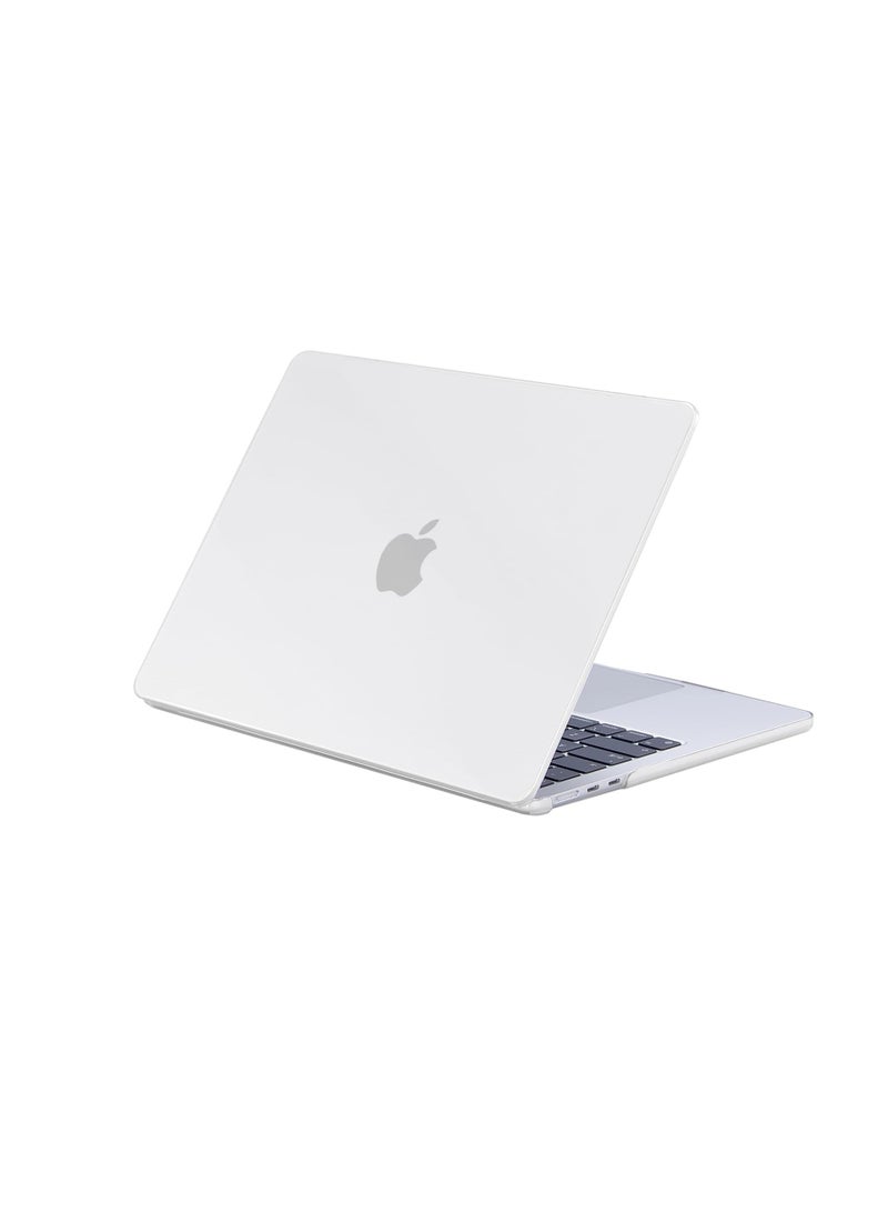Rubberized Hard Case Compatible with MacBook Air 15 inch 2025 2024 2023 Release M4 A3241/M3 A3114/ M2 A2941 with Liquid Retina Display & Touch ID, Protective Plastic Hard Shell Case Cover, Frosted Clear  - Image 1