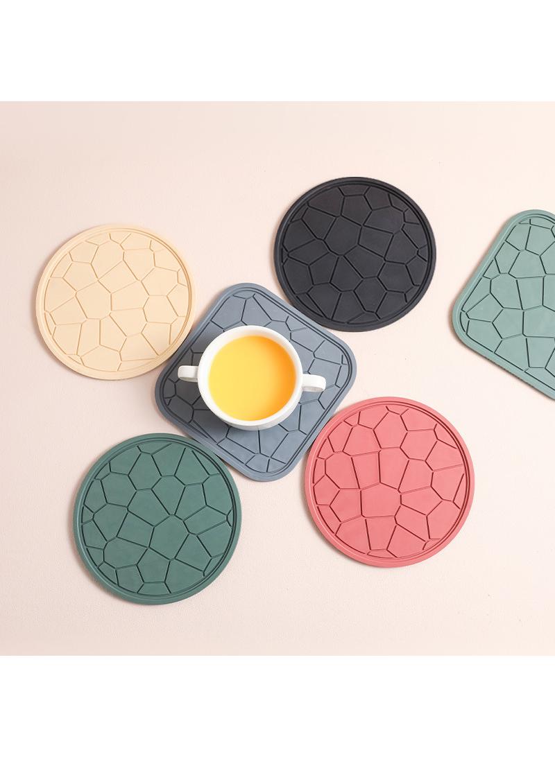 6 pcs Creative heat insulation mat, anti slip kitchen table mat, easy to clean, high-temperature resistant coaster - Image 1