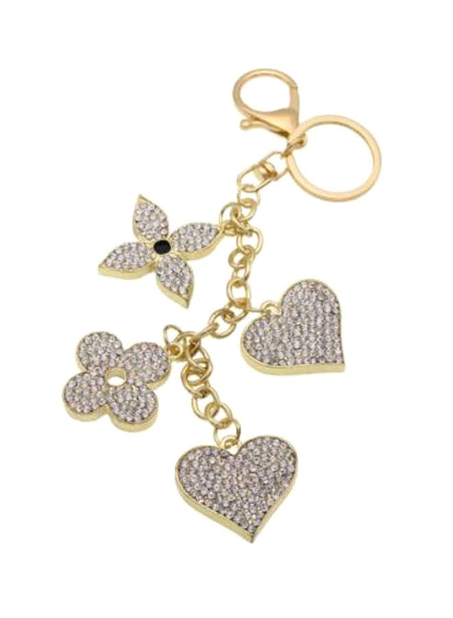 NIBEMINENT Romantic Heart Flower Key Chain