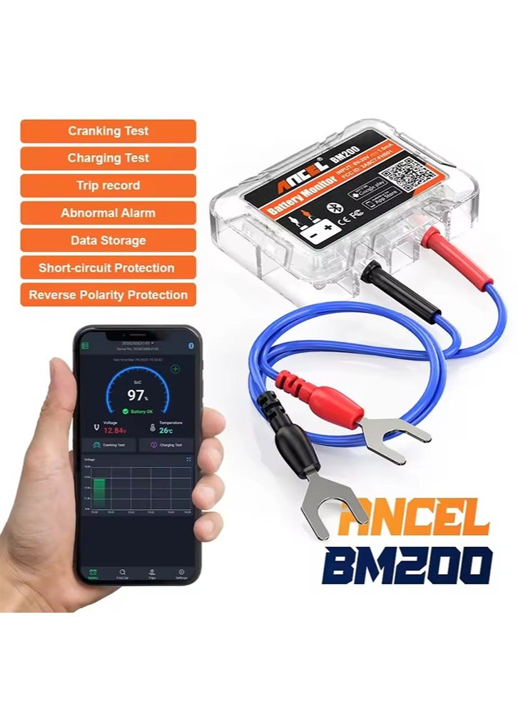 Ancel ANCEL BM200 12V Battery Monitor Wireless Bluetooth Car Battery Health APP Monitoring Battery Tester Tools For Android IOS - Image 1