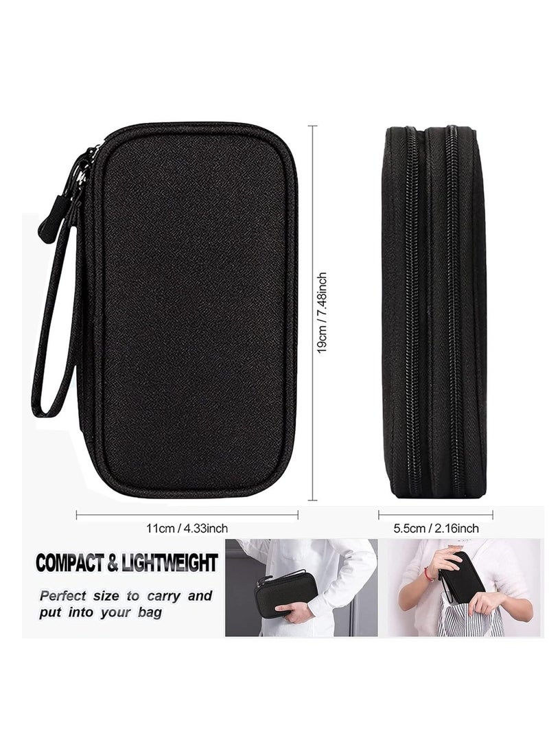 Portable Electronic Accessories Bag Organizer Travel Gadgets Storage Case Cable Organizer Pouch Compatible For Charger USB Cables SD Memory Cards Earphone Flash Hard - Image 4