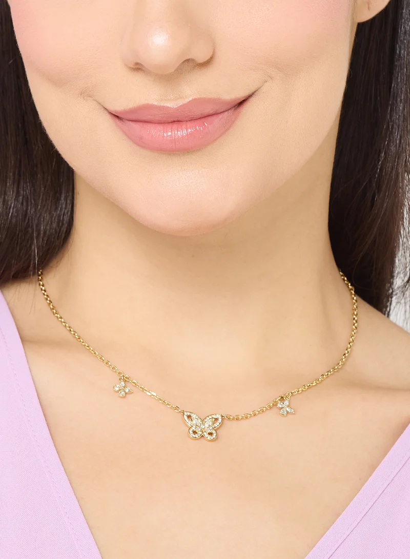 جس Lily Butterfly Short Necklace