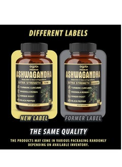 agobi 5-in-1 Premium Ashwagandha Capsules | With Added Turmeric, Rhodiola Rosea, Ginger, and Black Pepper | Supports Strength, Energy, and Immunity | 180 Capsules – 6-Month Supply  - Image 5