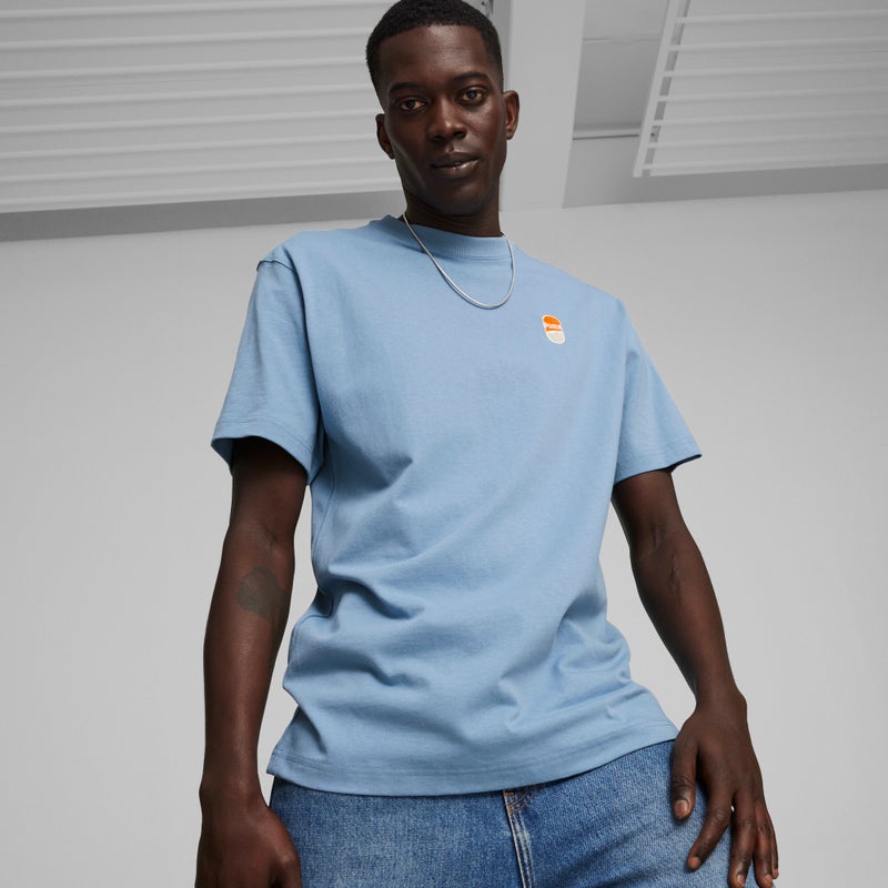 PUMA DOWNTOWN 180 Logo Mens Blue T-shirt - Image 2