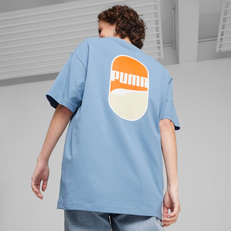 PUMA DOWNTOWN 180 Logo Mens Blue T-shirt - Image 5