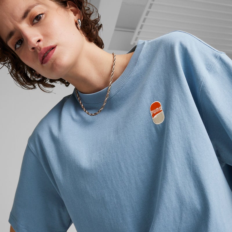 PUMA DOWNTOWN 180 Logo Mens Blue T-shirt - Image 4