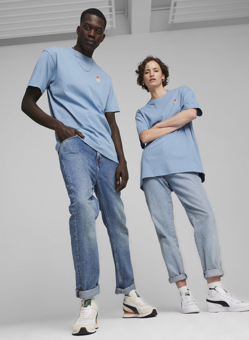 PUMA DOWNTOWN 180 Logo Mens Blue T-shirt - Image 1