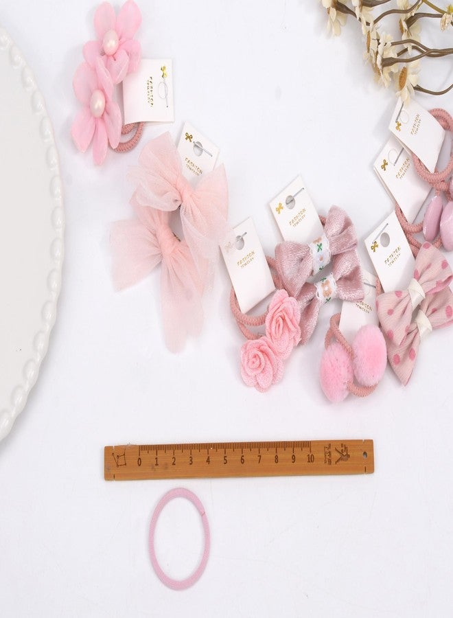 BIANHUAN 20 PCS Toddler Hair Ties for Girls, Baby Hair Ties Cute Flower Elastic Scrunchies, Seamless Ponytail Holders, Little Girls Hair Accessories for Thick Hair (Set-A) - Image 2