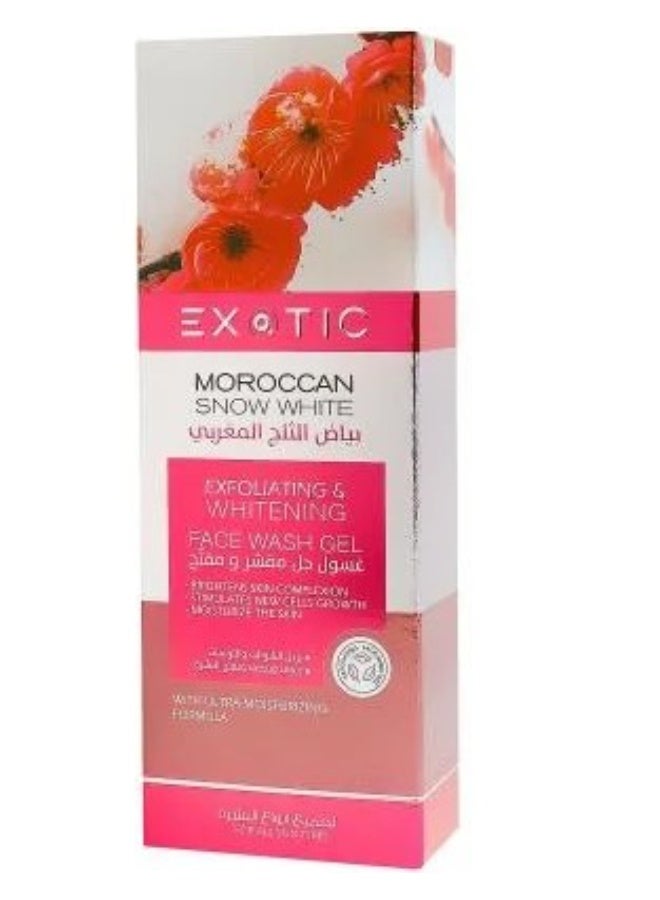 Exotic Moroccan Snow White Exfoliating and Brightening Face Wash Gel (100ml)