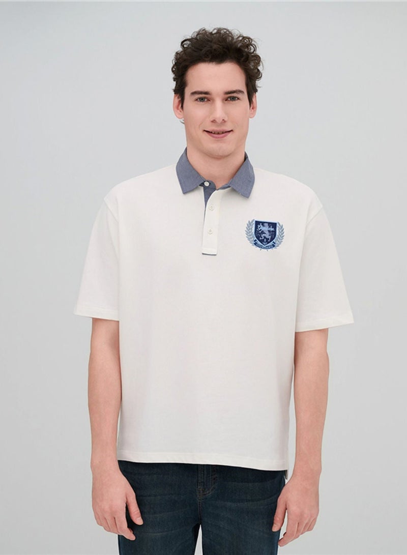 GIORDANO Men's Relax Fit Bold Polo with Embroidery - Image 3