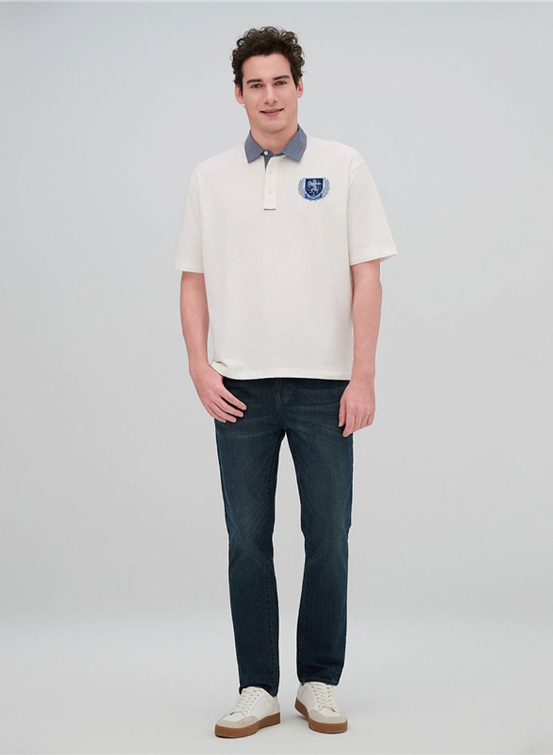 GIORDANO Men's Relax Fit Bold Polo with Embroidery - Image 2