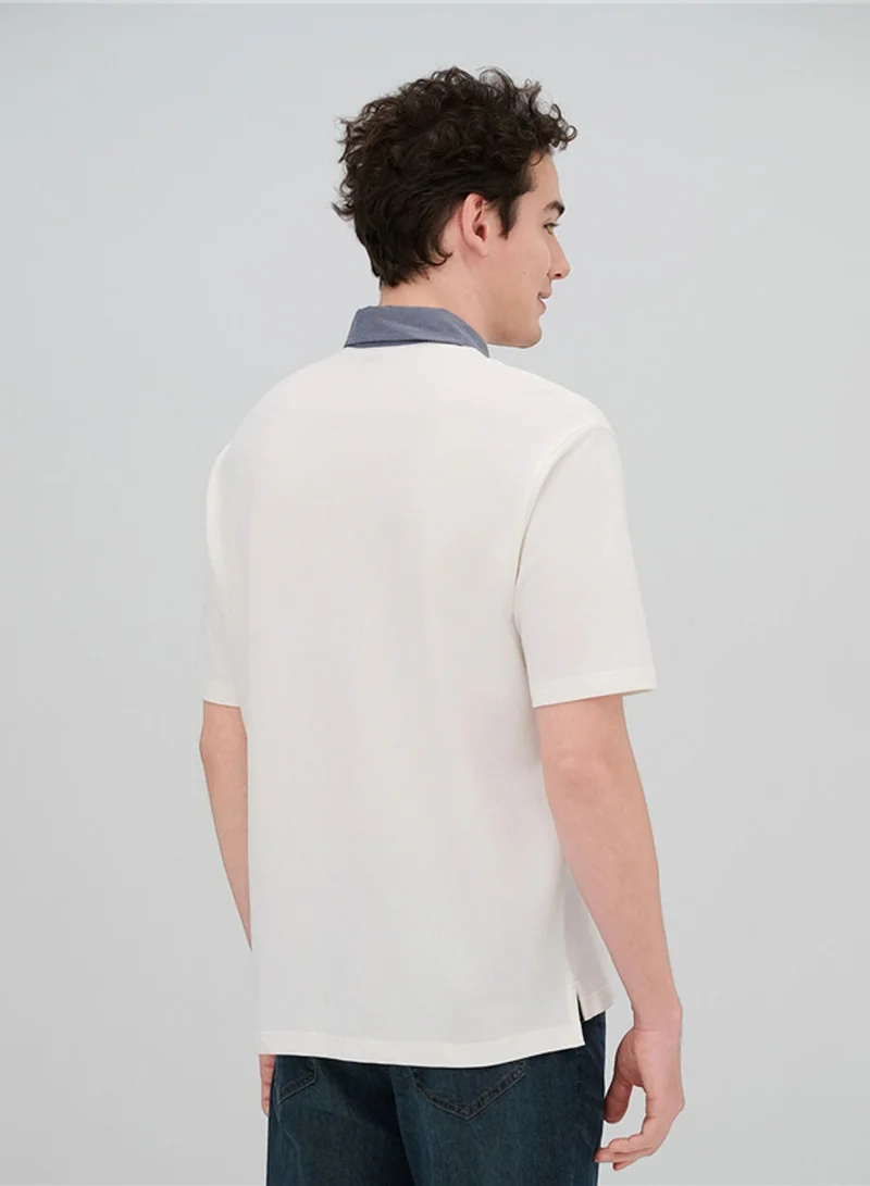 GIORDANO  Men's Relax Fit Bold Polo with Embroidery for Men | Best Price UAE