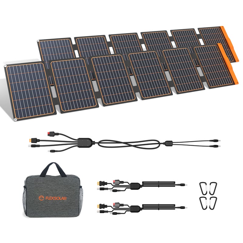 FlexSolar 2PCS 60W Portable Solar Panels Chargers with PD3.0 USB-C,QC3.0 USB-A and DC Outputs Foldable IP67 Waterproof Power Emergency Camping for Small Power Station Generator,Phones, Power Banks - Image 1