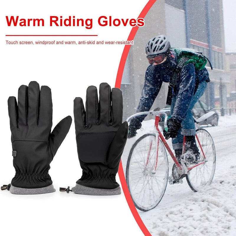 OVOY Men Women Winter-Warm-Ski-Gloves Splash-proof-Cold-Weather Snowboarding-Gloves Touch-Screen-Fingers for Cycling Skiing - Image 2