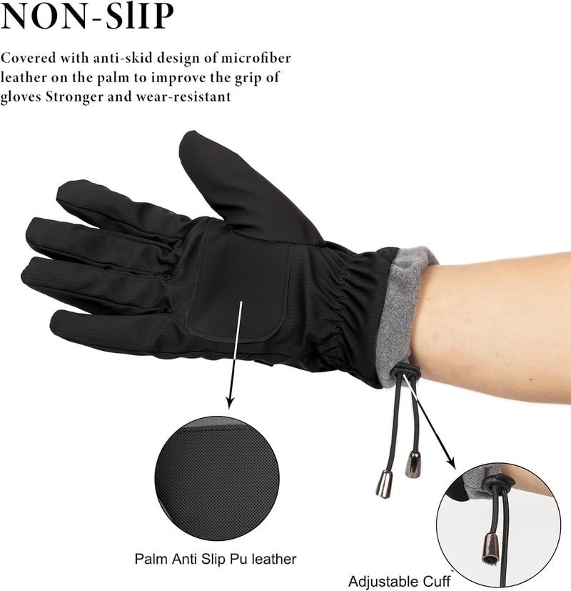 OVOY Men Women Winter-Warm-Ski-Gloves Splash-proof-Cold-Weather Snowboarding-Gloves Touch-Screen-Fingers for Cycling Skiing - Image 4