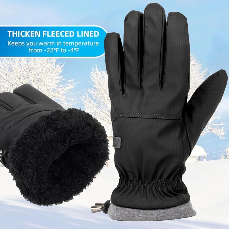 OVOY Men Women Winter-Warm-Ski-Gloves Splash-proof-Cold-Weather Snowboarding-Gloves Touch-Screen-Fingers for Cycling Skiing - Image 5