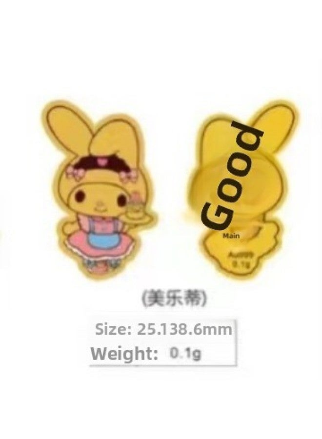 Gold 999 Phone Gold Sticker Doraemon Yugui Dog Donald Duck Minions Strawberry Bear Pure Gold Phone Sticker-Specifications Support Image Upload:Winnie The Pooh Mobile Phone Sticker About 0.01 Grams - Image 5