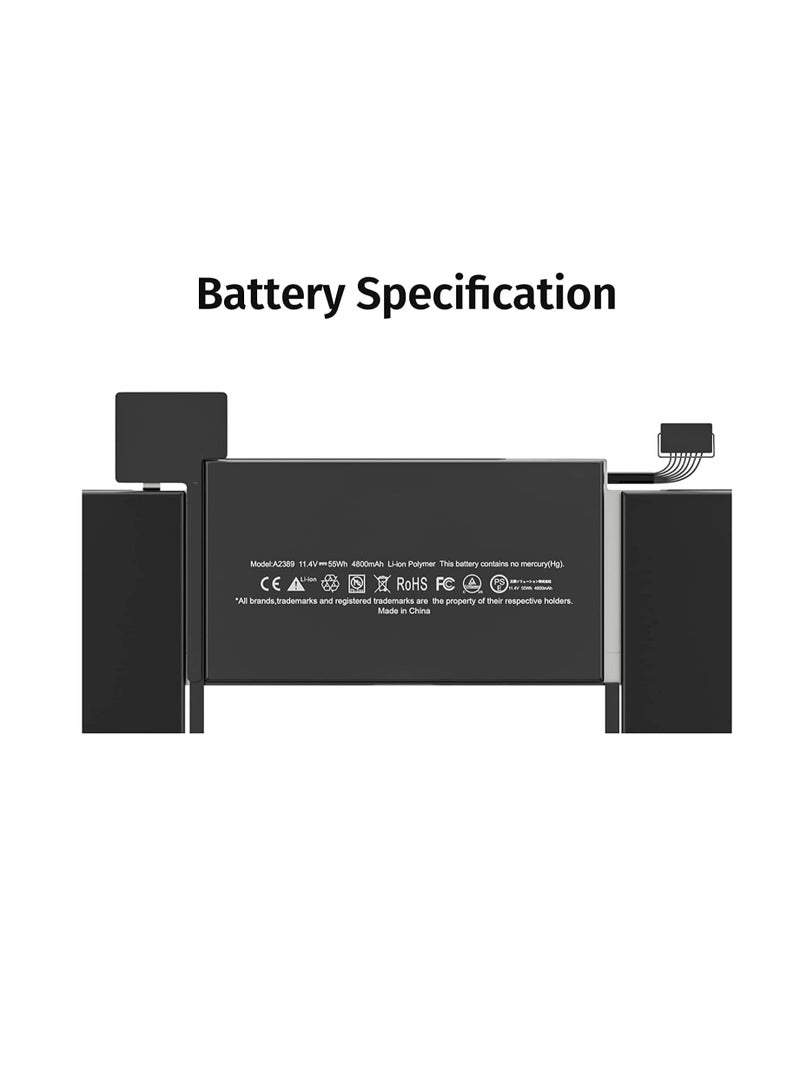 Terabyte Laptop Battery A2337 A2389 Laptop Battery Replacement Compatible with MacBook Air 13 Inch A2337 M1 2020 EMC 3598 MGN53LL/A MGN83LL/A MGN63LL/A MGN93LL/A MGND3LL/A MGN73LL/A MGNA3LL - Image 3