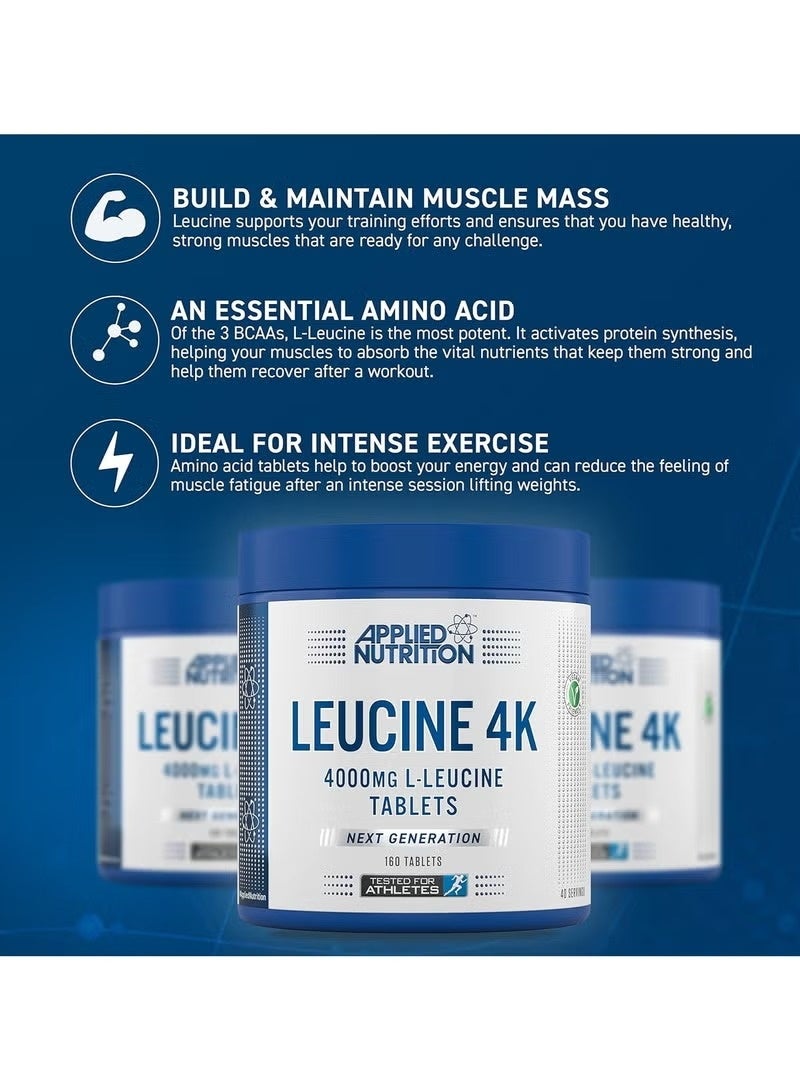 Applied Nutrition Leucine 4K Tablets – 4000mg L-Leucine Amino Acid Supplement 💪⚡ Muscle Recovery & Growth Support - Image 3