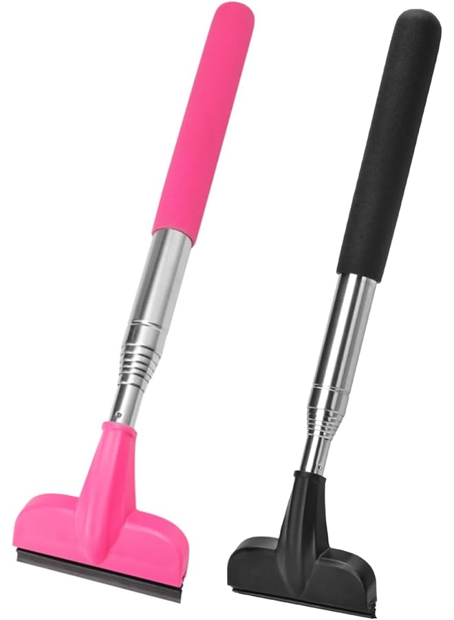 KASTWAVE 2Pcs Car Window Mini Squeegee, Portable Tiny Car Side Mirror Squeegee Retractable Car Windshield Wiper To 39.5 In Windshield Squeegee For Car Windows Universal Car Cleaner Tool Accessories - Image 1