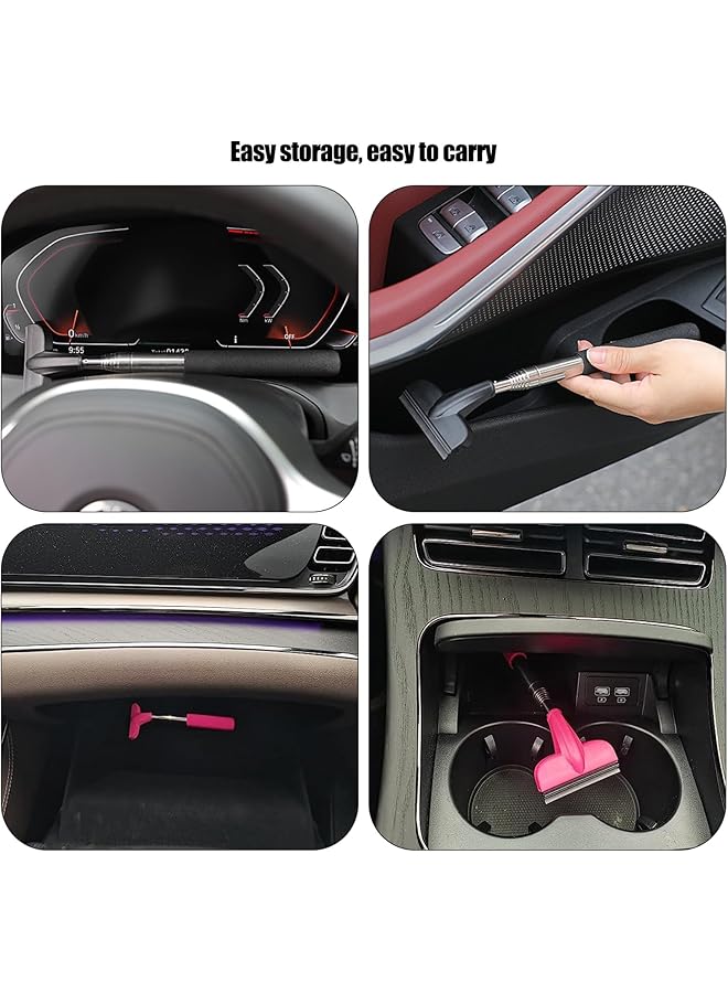 KASTWAVE 2Pcs Car Window Mini Squeegee, Portable Tiny Car Side Mirror Squeegee Retractable Car Windshield Wiper To 39.5 In Windshield Squeegee For Car Windows Universal Car Cleaner Tool Accessories - Image 4