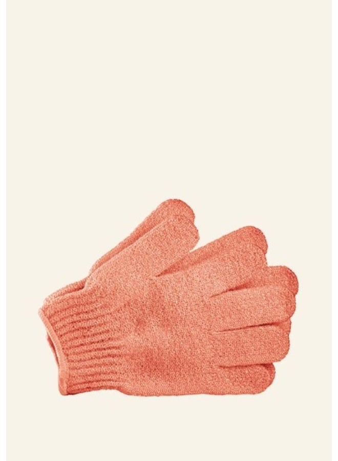 THE BODY SHOP Exfoliating Bath Gloves Pink – Deep Cleansing Body Scrub Gloves for Dead Skin Cell Removal | Use with Soap or Body Wash for Rich Lather | Reusable