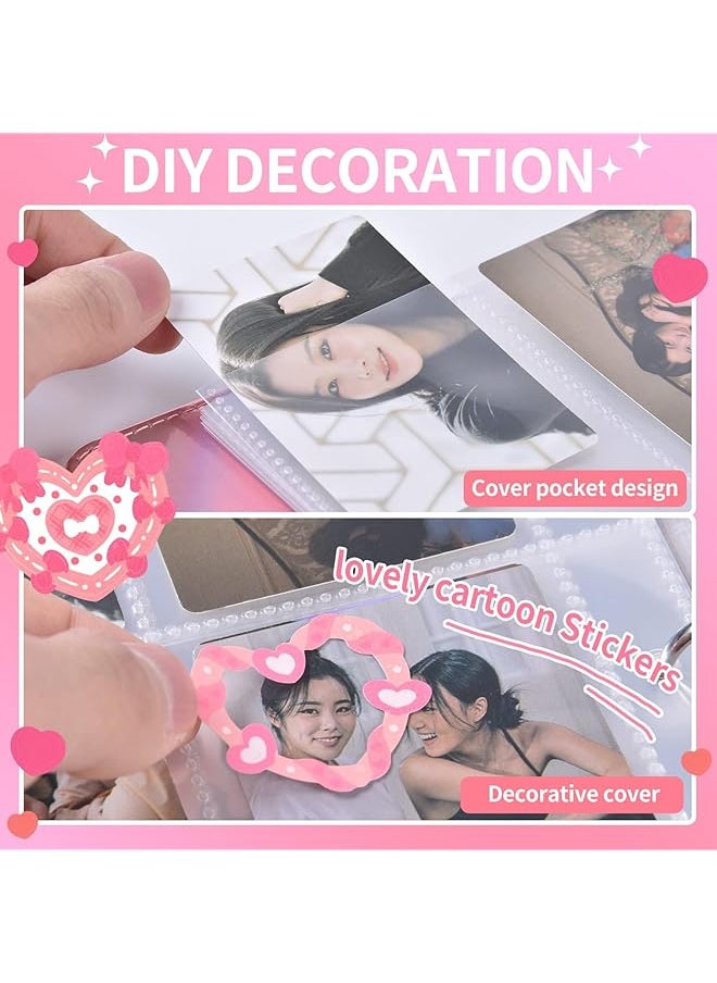 erorex A5 Kpop Photocard Binder Album Photocard Holder Book Card Protectors Sleeve Pages Polaroid Photo Album Transparent Portable 4 Pocket 200 Cards  - Image 5